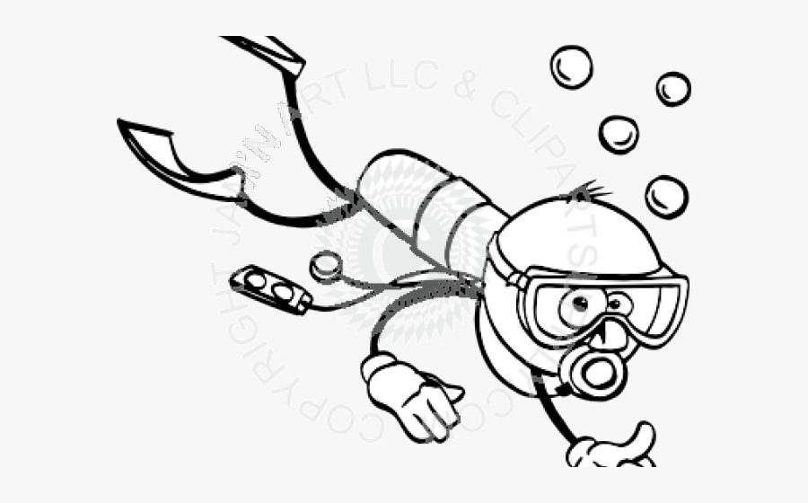 Scuba Diver Clipart Stick Figure - Stick Figure Scuba Diver, Transparent Clipart
