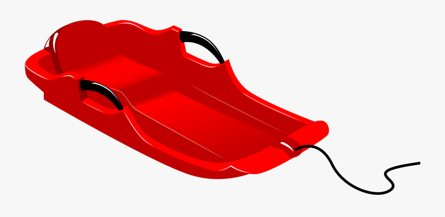 Tobogganing In The Snow, Transparent Clipart