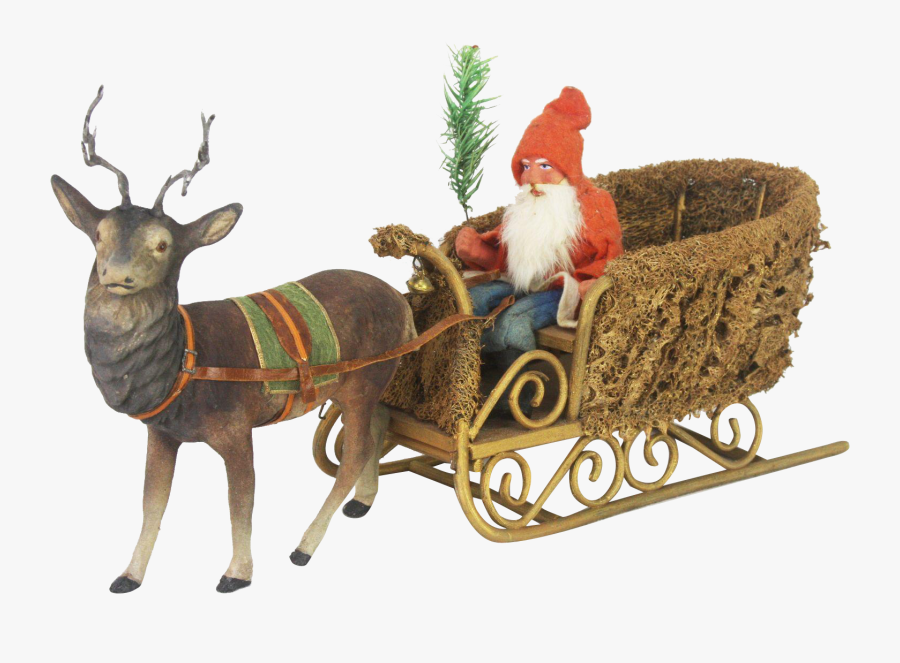 Transparent Santa And Reindeer Png, Transparent Clipart