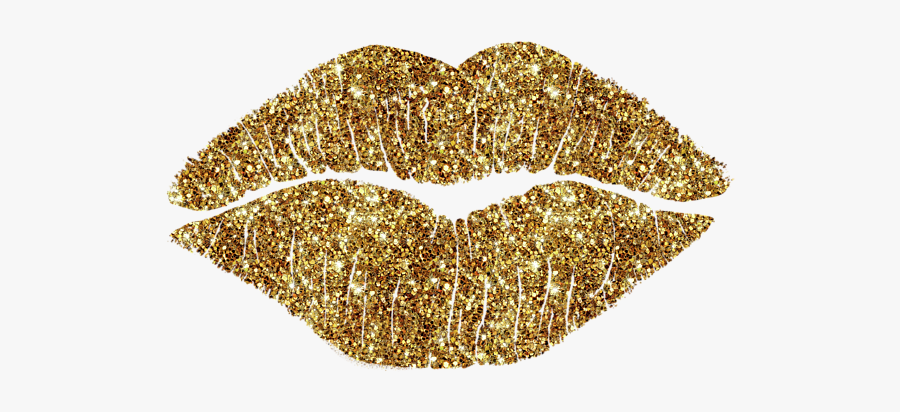 Gold Lips Png - Gold Lips Transparent Background, Transparent Clipart