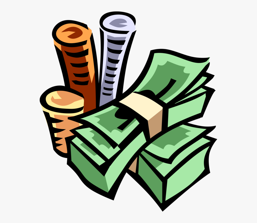 Vector Illustration Of Stack Of Currency Coins And, Transparent Clipart