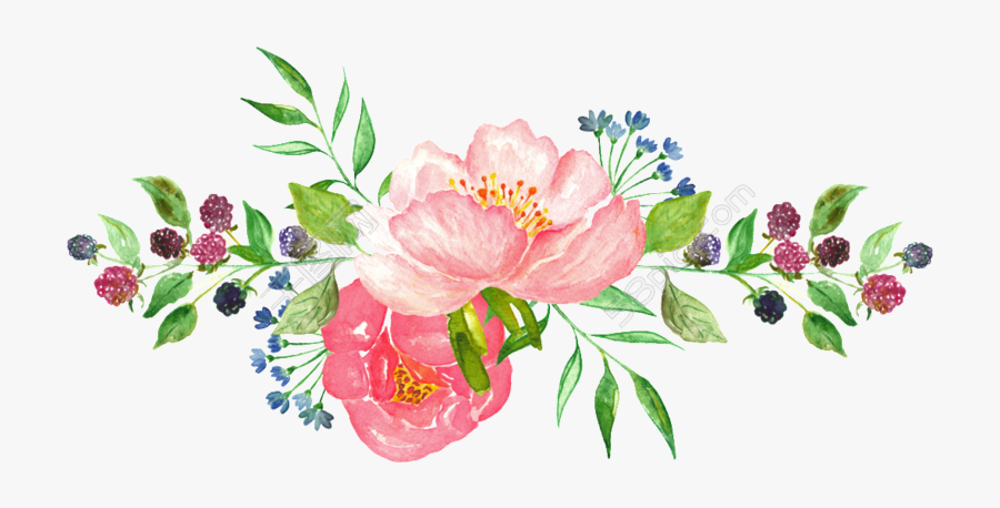 Transparent Watercolor Flowers - Watercolor Flowers Png, Transparent Clipart