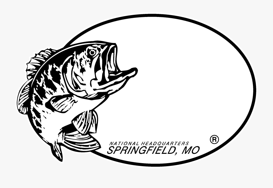 Bass Transparent Black And White - Bass Pro Shop Vector, Transparent Clipart