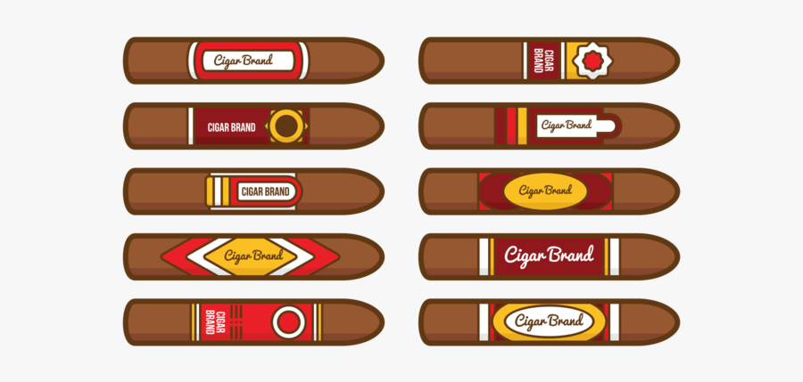 Cigar Label Vector - Chocolate, Transparent Clipart