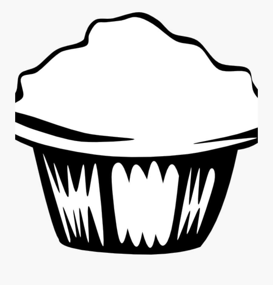 Cupcake Clipart Outline Cupcake Outline Clipart Black - Muffin Clip Art, Transparent Clipart