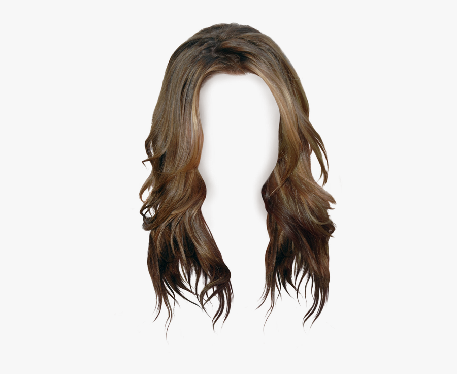 Brown Hair Wig Long Hair - Transparent Background Hair Clipart, Transparent Clipart