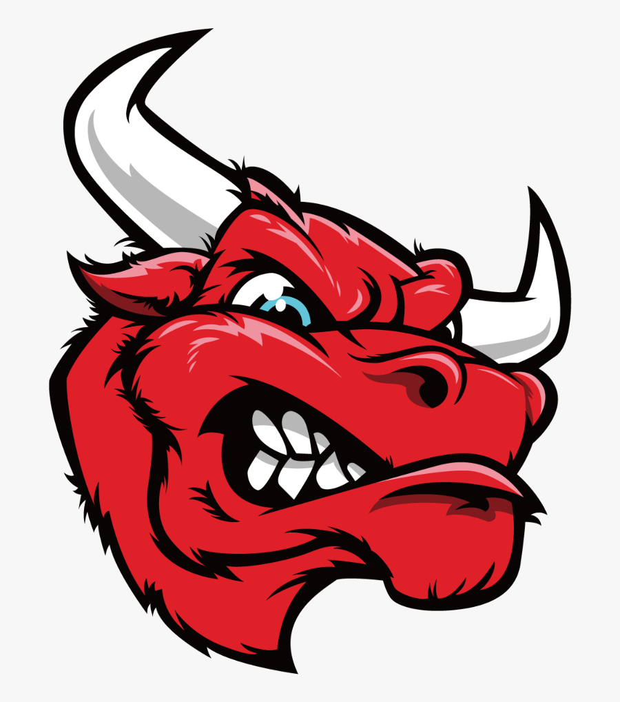 #mq #red #bull #bulls #horn #animal - Angry Cartoon Bull Head, Transparent Clipart