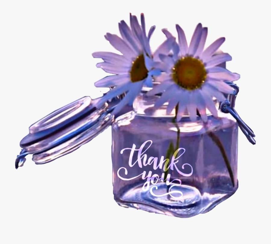 #flowers #jar #lid #thankyou #text, Transparent Clipart