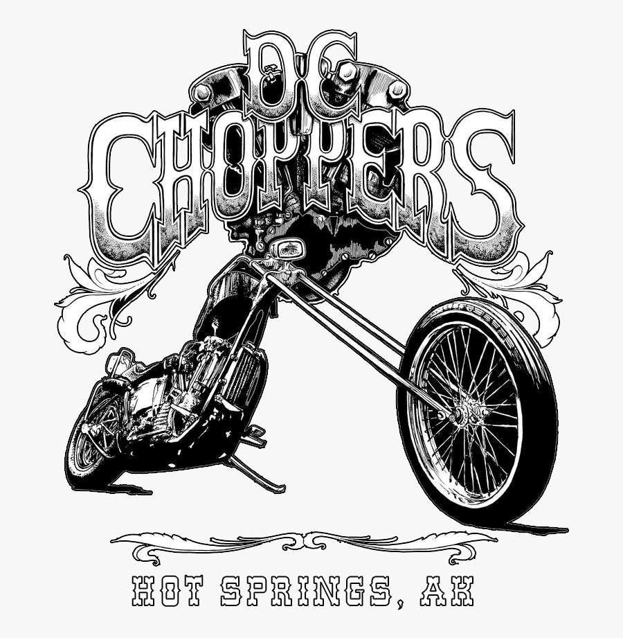 Drawing Motorcycle Chopper - Illustration, Transparent Clipart