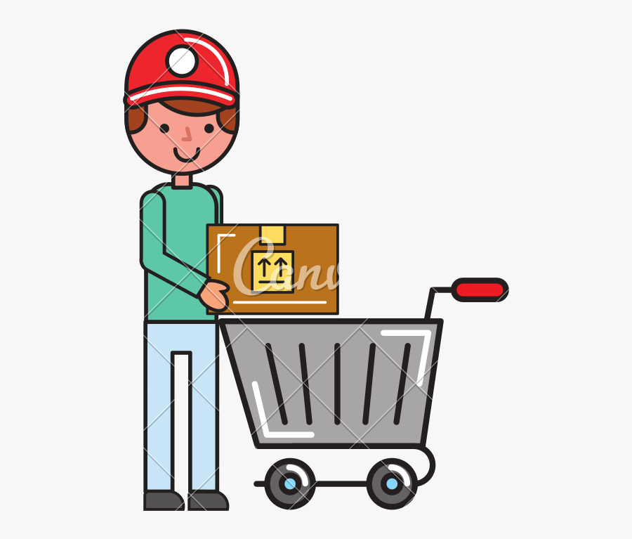 Customer Clipart Customer Shopping , Transparent Cartoons - Customer Cart Shopping Cartoon, Transparent Clipart