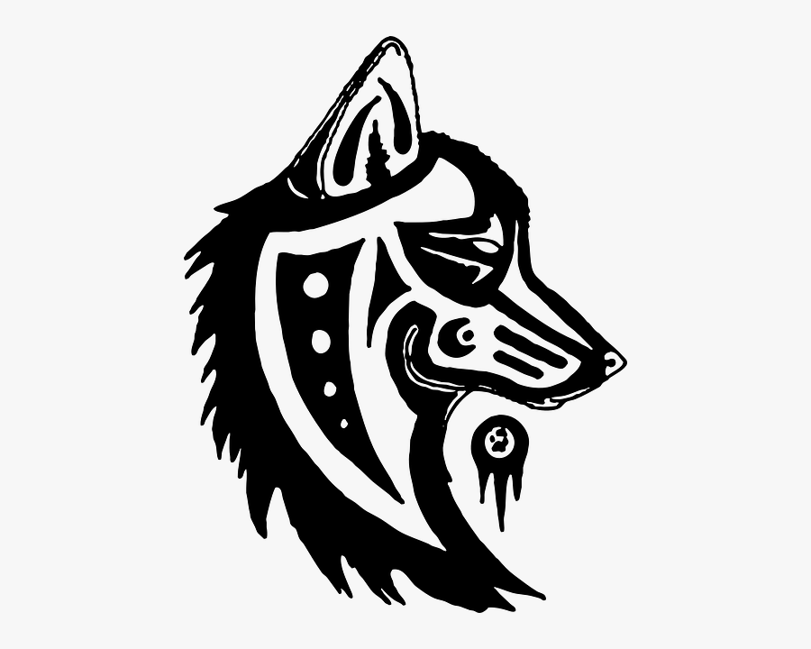 Indian Clipart Tribal - Wolf Native American Art , Free Transparent Clipart...