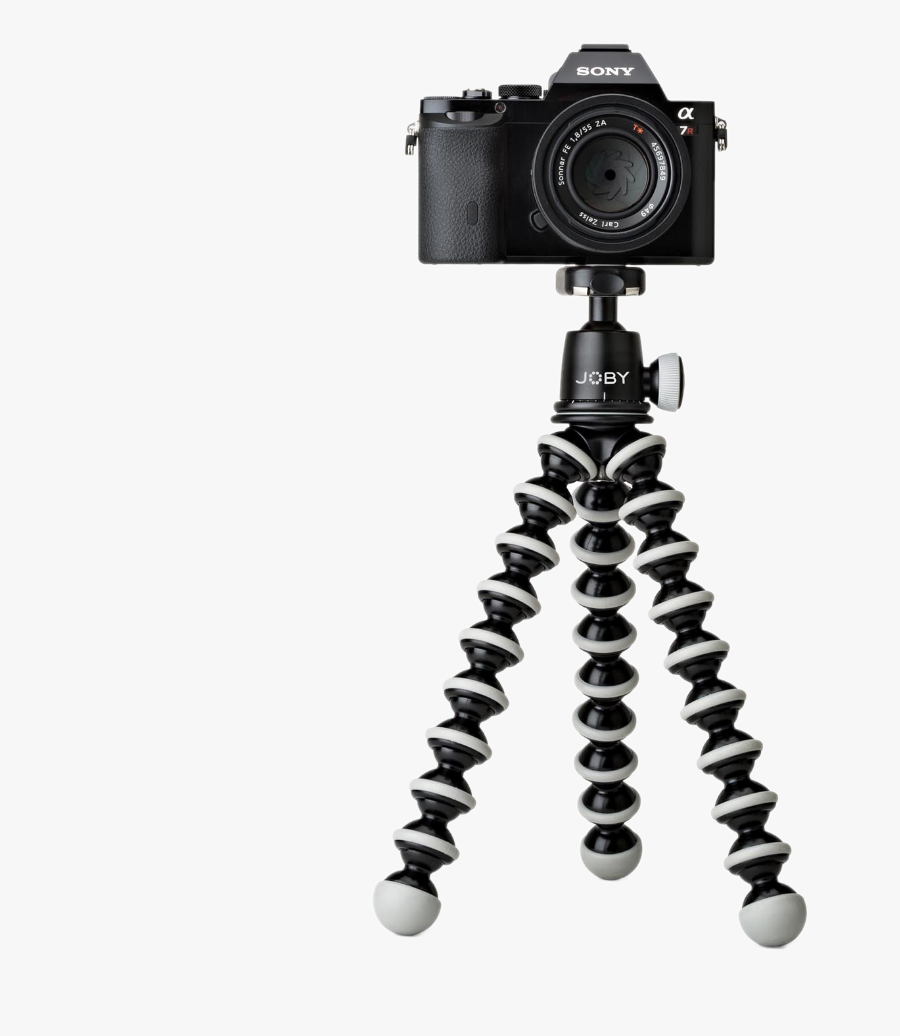 Transparent Camera Tripod Clipart - Vlog Camera With Flip Screen And Tripod, Transparent Clipart