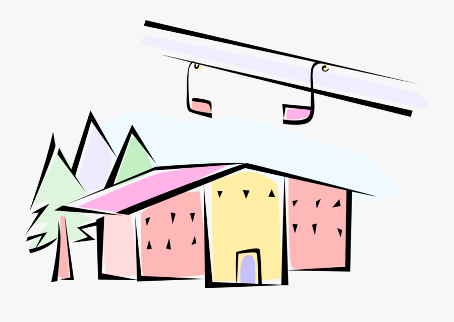 Vector Illustration Of Downhill Alpine Mountain Ski - Ski Slope Clipart Transparent, Transparent Clipart