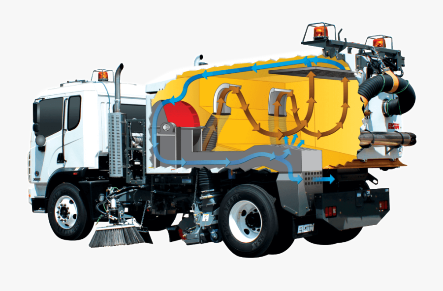 Clean Clipart Street Sweeper - Trailer Truck, Transparent Clipart