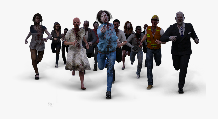 Rjs Dazzariffic Spot - Group Of Zombies Png, Transparent Clipart