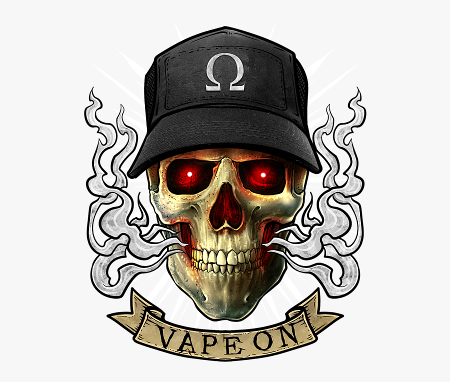 Vape Skull, Transparent Clipart
