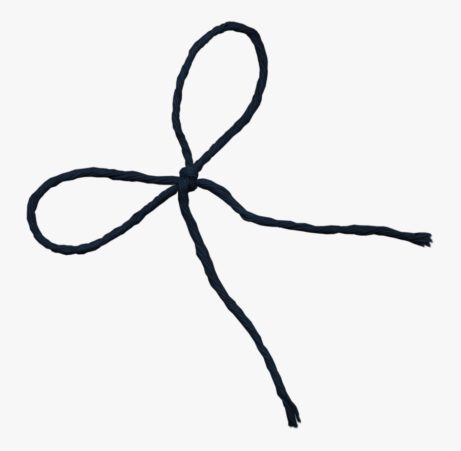 Black Shoelace Tied Png Transparent, Transparent Clipart