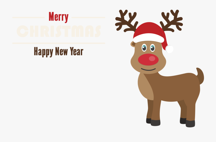 Santa Clauss Reindeer Rudolph Christmas Card - Rudolph, Transparent Clipart