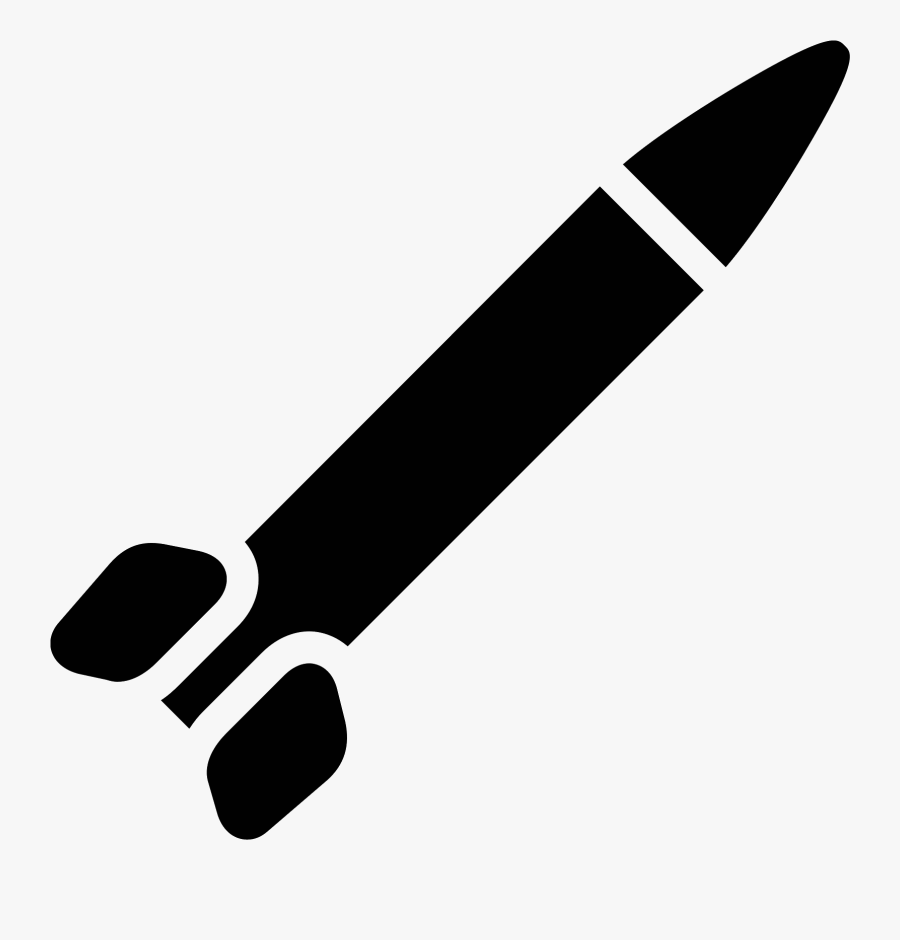 Clip Art Free Missile Filled Icon Free - Missile Clipart Black And White, Transparent Clipart