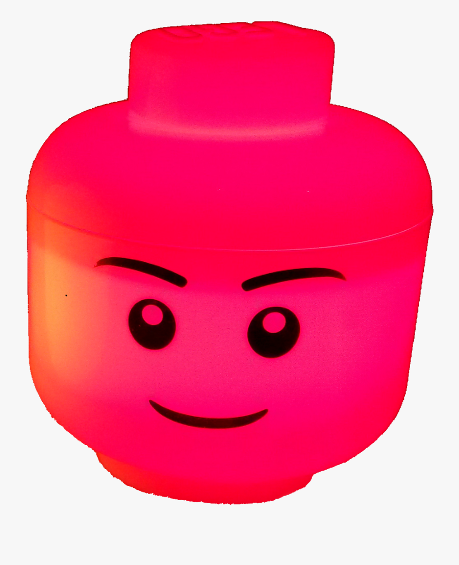 Lego Head Red, Transparent Clipart