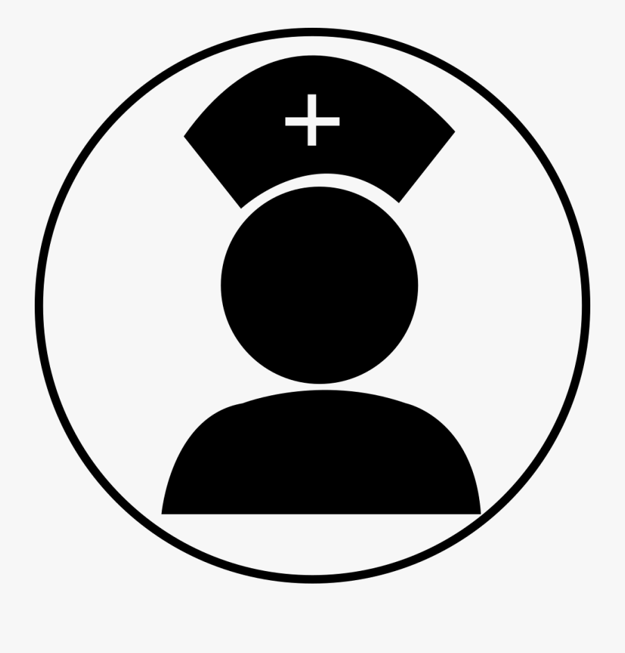 Transparent Nurse Clipart Black And White - Clipart Nurse Transparent Black And White, Transparent Clipart