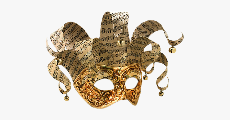 Venice Ball Carnival Masquerade Of Mask Blindfold Clipart - Mardi Gras Music Mask, Transparent Clipart