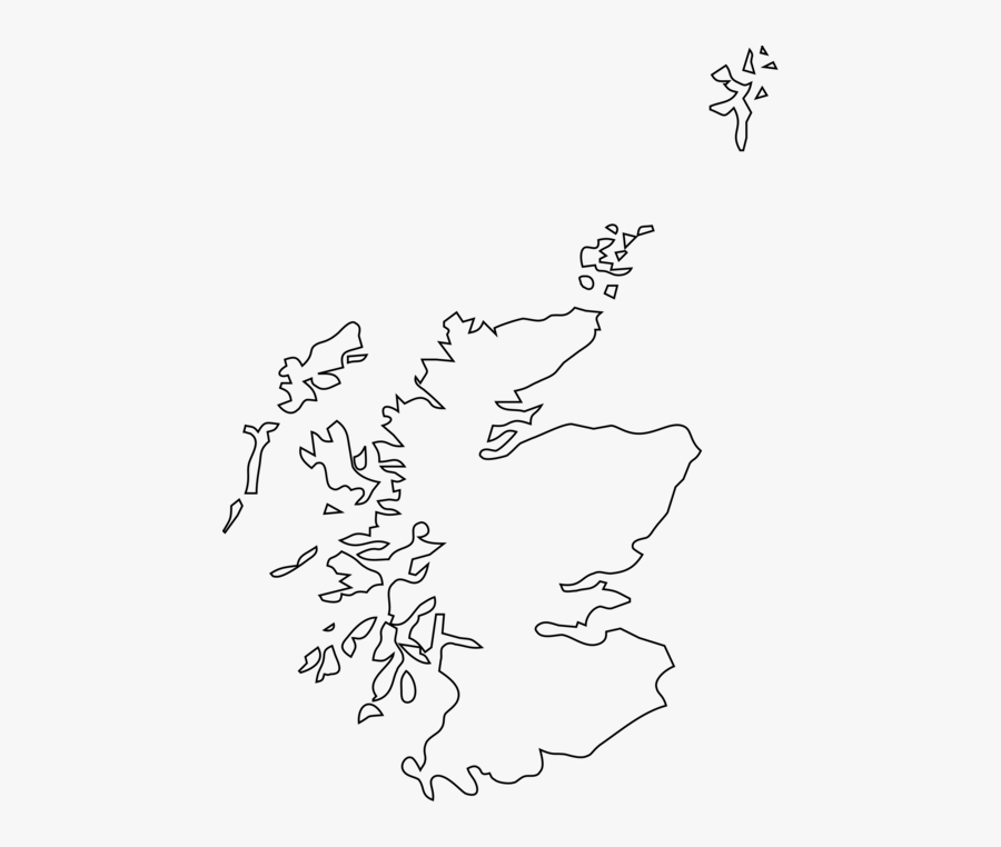 Map Of Scotland Outline, Transparent Clipart