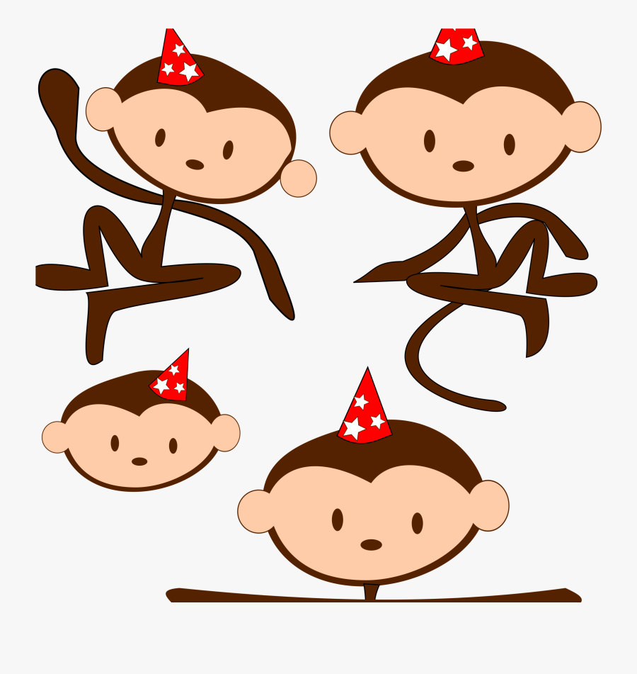 Macaquinhos De Aniversario Icons - Macaquinhos Em Png, Transparent Clipart