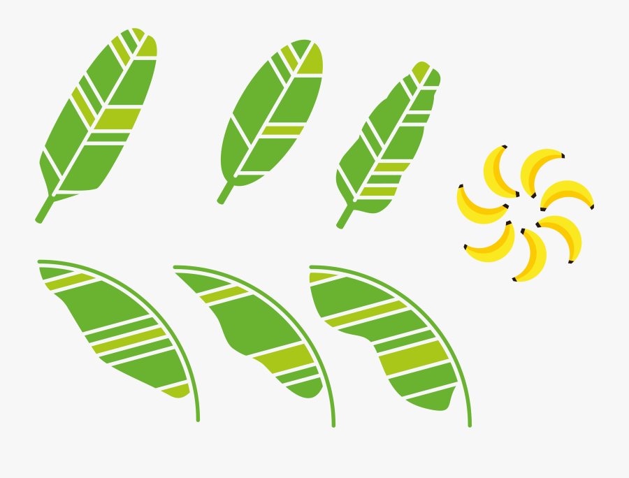 Clip Art Leaf Download Hand Painted - Banana Leaf Image Vector, Transparent Clipart