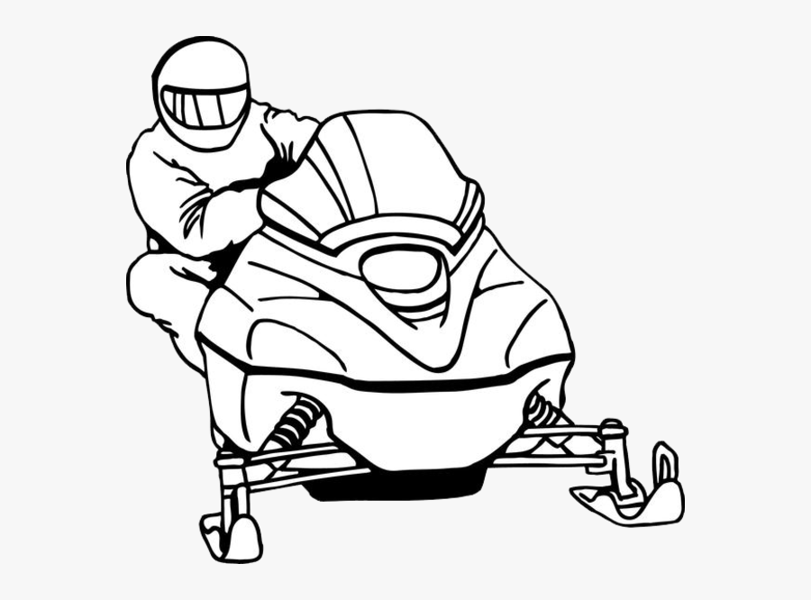 Snowmobile Clipart Black And White, Transparent Clipart
