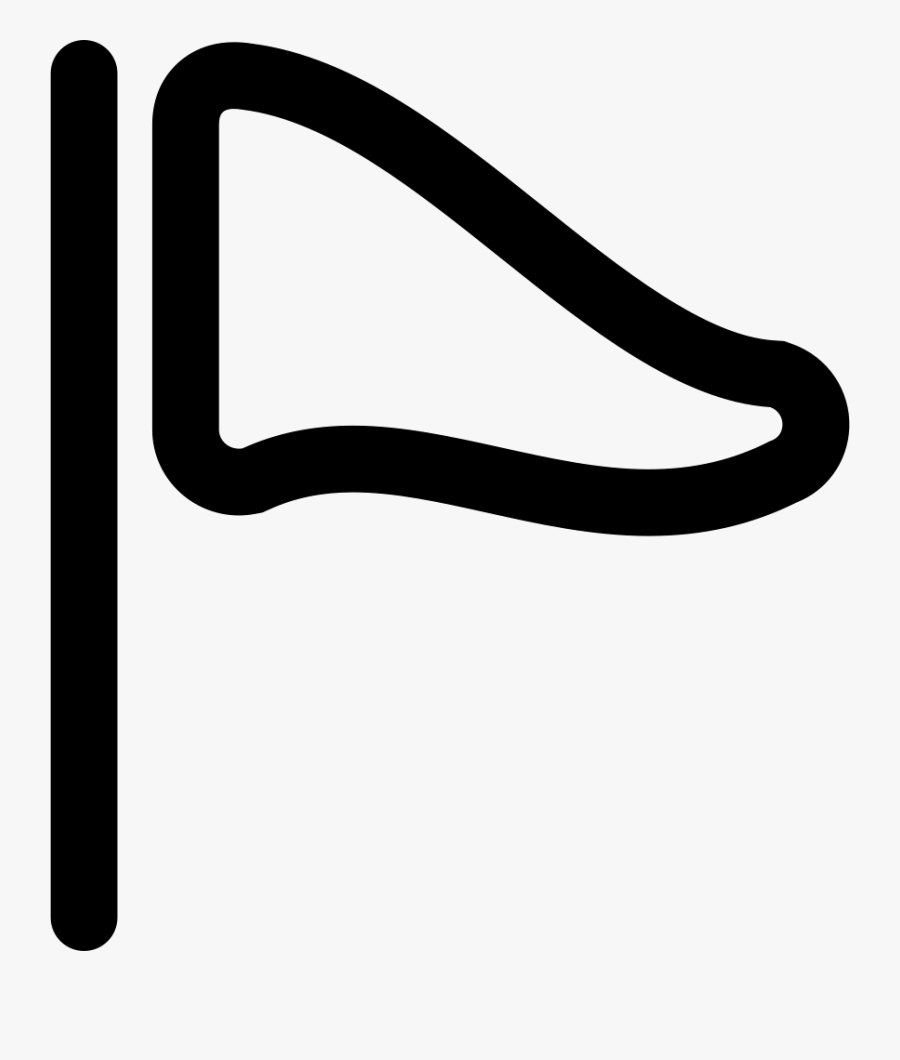 Flag Triangle Outline Comments - Flag Outline Icon, Transparent Clipart