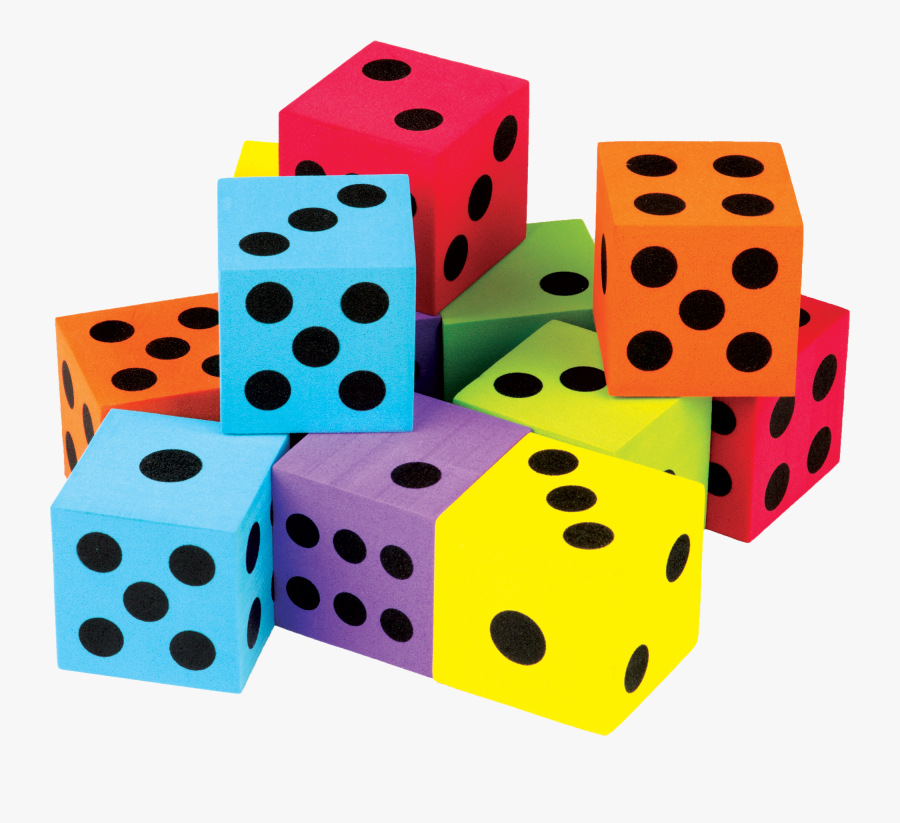 Dice Clipart Colorful - Large Dice, Transparent Clipart