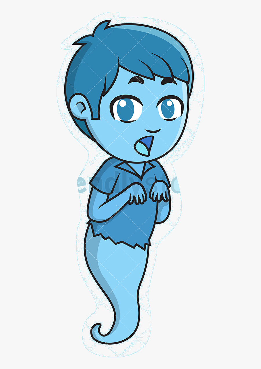 Ghost Boy Vector Cartoon Clipart Transparent Png - Clipart Kid Ghost, Transparent Clipart