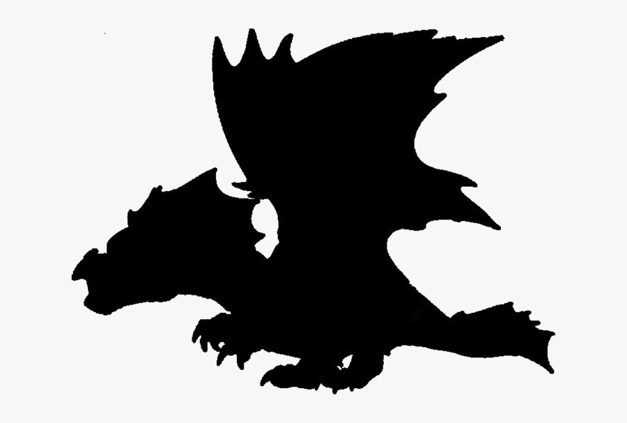 Black Dark Fire Dragon Clipart Transparent Background - Illustration, Transparent Clipart