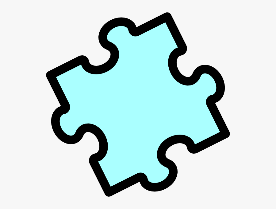 Transparent Ointment Clipart - Light Blue Puzzle Pieces, Transparent Clipart