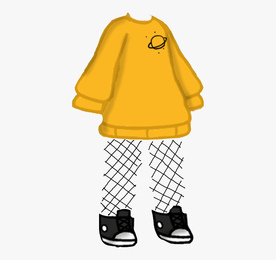 Planet Yellow Fishnet Gachalife Gachaclothes Gachaedit Fishnet Stockings Gacha Life Free Transparent Clipart Clipartkey