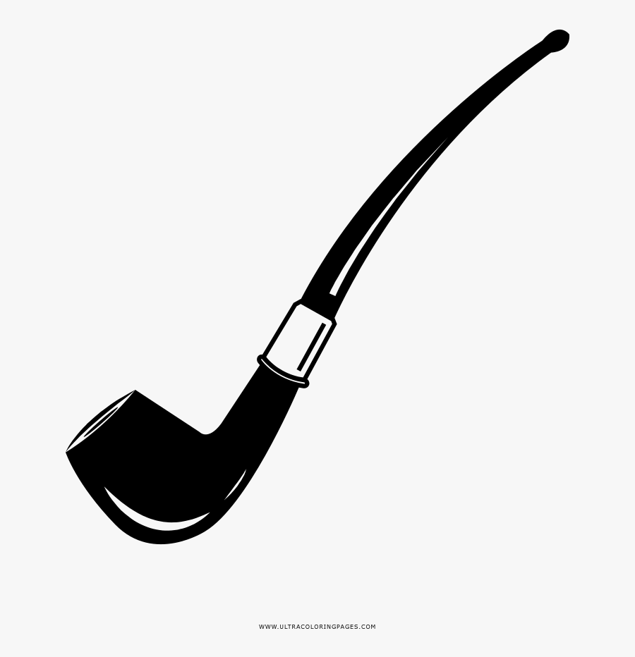 Tobacco Pipe Coloring Page - Illustration, Transparent Clipart