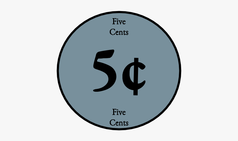 Five Cent, 5, Nickel - Triskelion, Transparent Clipart