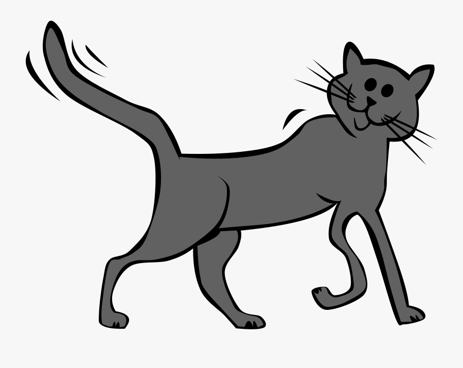 Transparent Big Cat Clipart - Cat Moving Clipart, Transparent Clipart