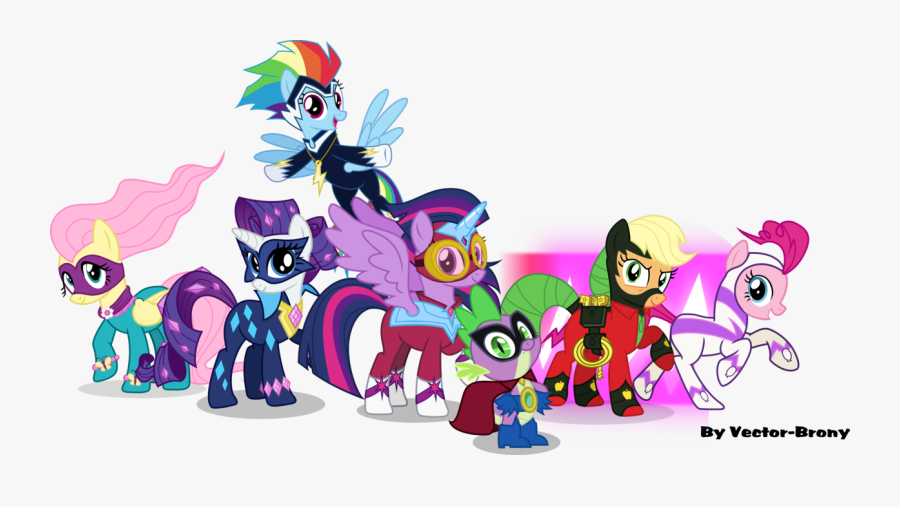 Superheroes Clipart Superpower - Mlp Mane 6 Power Ponies, Transparent Clipart