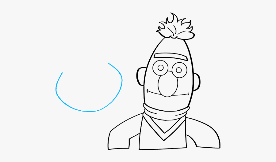 How To Draw Bert And Ernie From Sesame Street - Ernie Sesame Street Drawing, Transparent Clipart