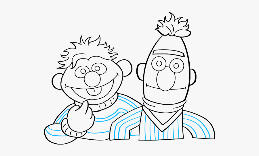 How To Draw Bert And Ernie From Sesame Street - Ernie Sesame Street Drawing, Transparent Clipart