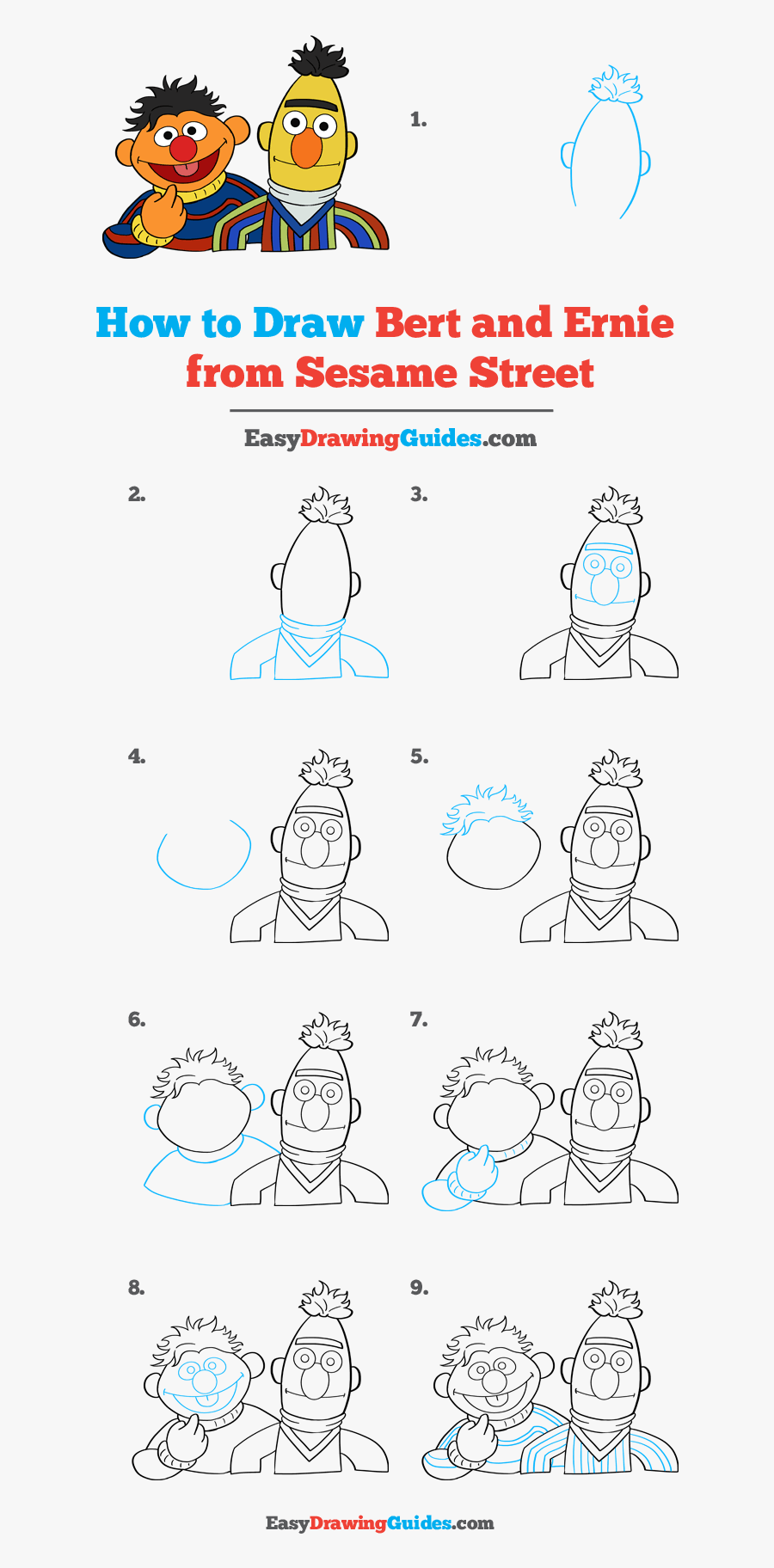 Easy To Draw Sesame Street Characters, Transparent Clipart