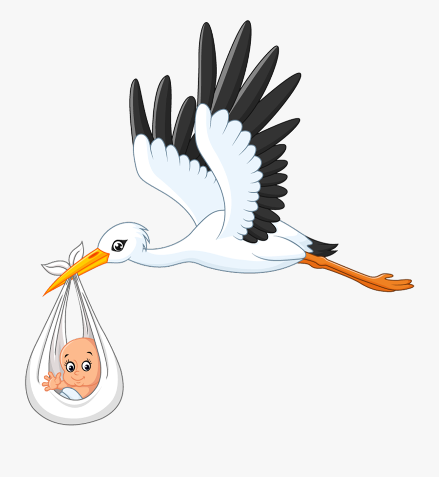 White Stork Infant Clip Art, Transparent Clipart