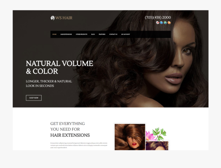Clip Art Download Free Ws Justfreewpthemes - Hair Extensions Wordpress Theme, Transparent Clipart