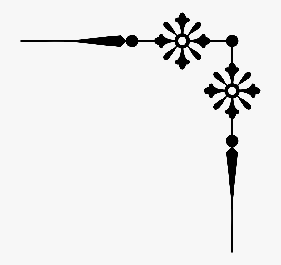 Decorative Floral Corner - Decorative Corner Png, Transparent Clipart