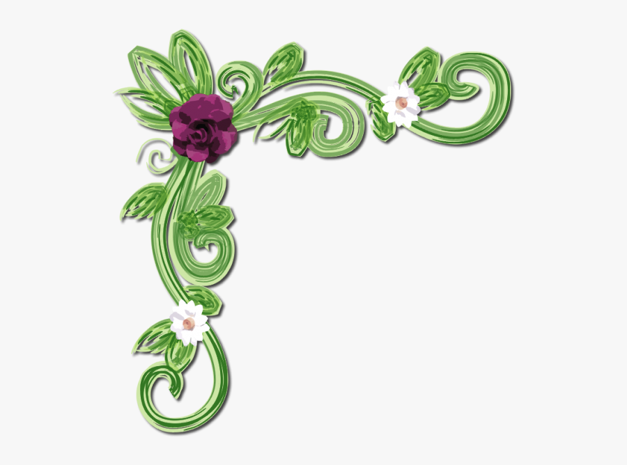 Floral Corner - Flower Corner Png, Transparent Clipart