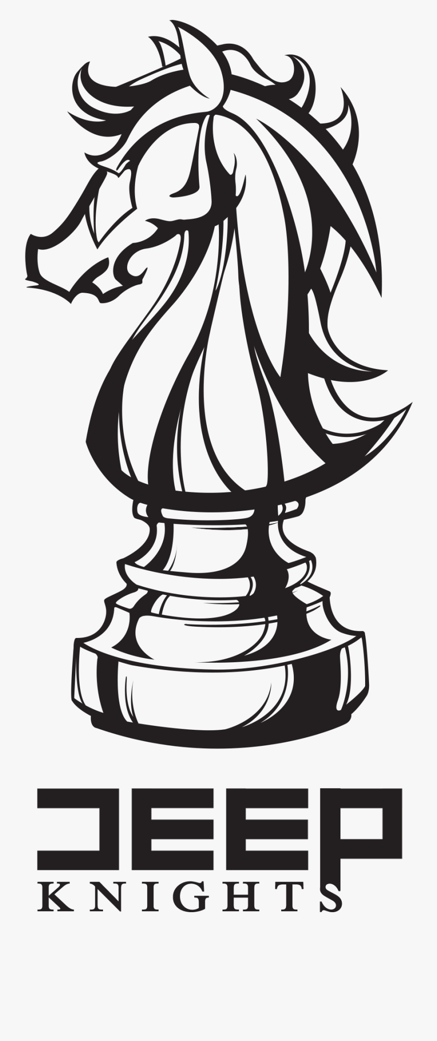 Transparent Knight Logo Png - Knight Chess Piece Drawing, Transparent Clipart