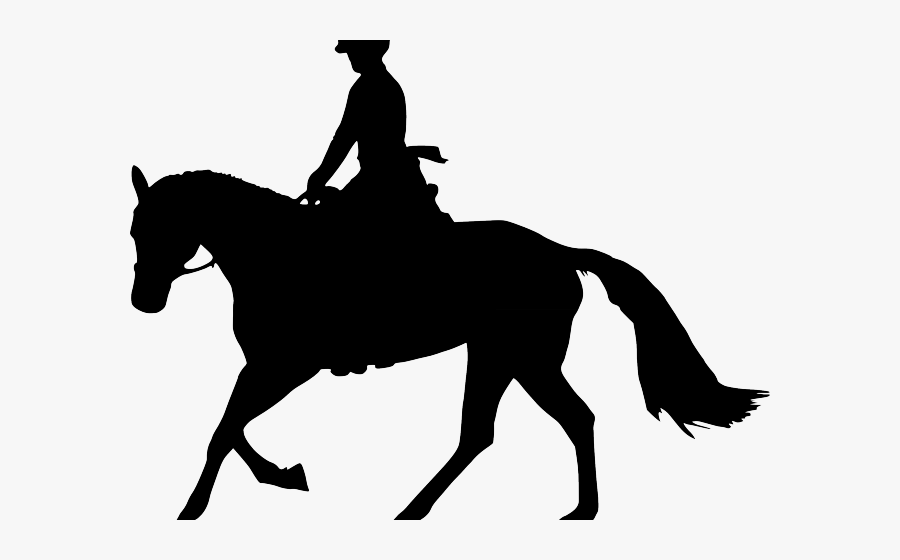 Horse Riding Clipart Transparent - Horse And Rider Silhouette Png, Transparent Clipart