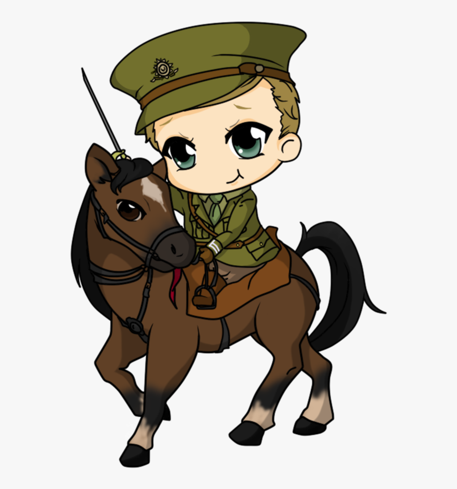 War Horse By Mibu No Ookami - Chibi Riding A Horse, Transparent Clipart